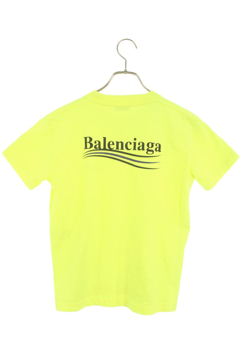 Balenciaga Light Green Cotton Campaign Print T-Shirt Size M