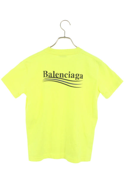 Balenciaga Light Green Cotton Campaign Print T-Shirt Size M