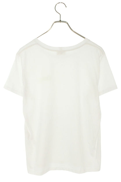 Celine White Embroidered Logo Cotton T-Shirt Size L