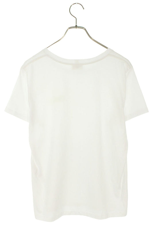 Celine White Embroidered Logo Cotton T-Shirt Size L