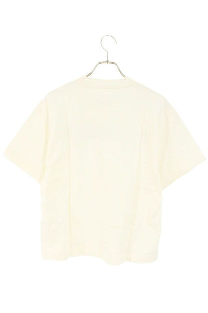 Jil Sander White Logo Print Crewneck Cotton T-Shirt Size XS