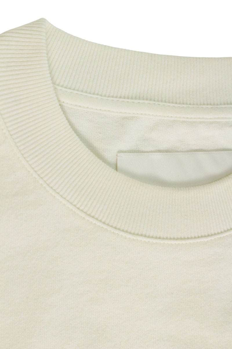 Jil Sander White Logo Print Crewneck Cotton T-Shirt Size XS