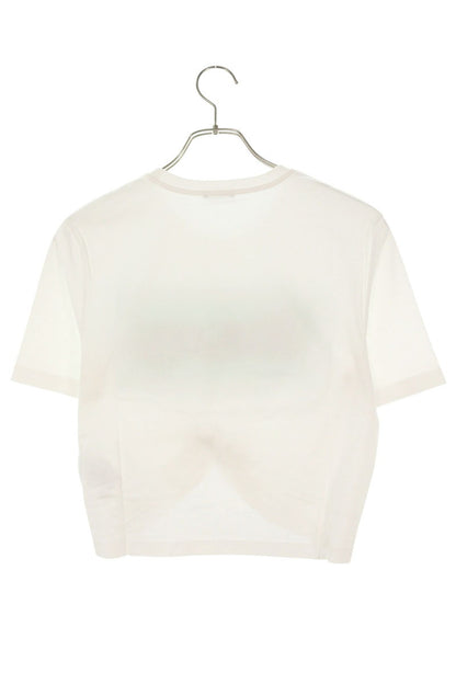 Versace Safety Pin Sequin Logo Print White Gold Size 36