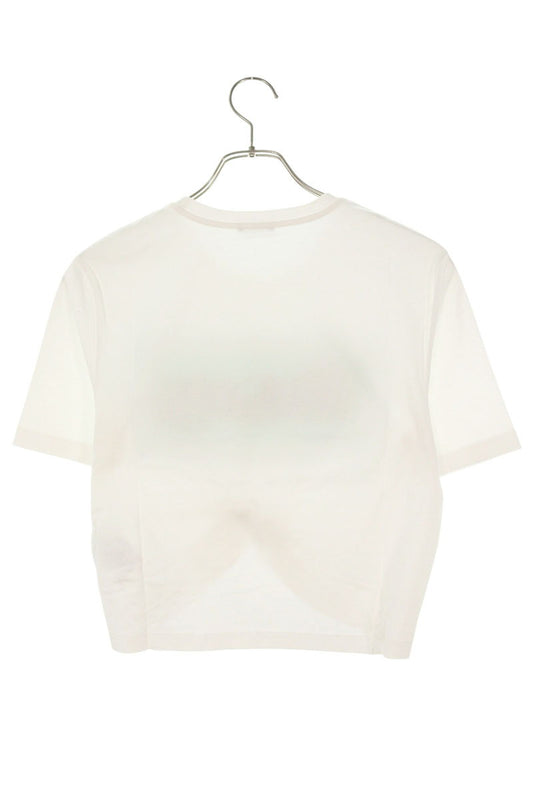 Versace Safety Pin Sequin Logo Print White Gold Size 36