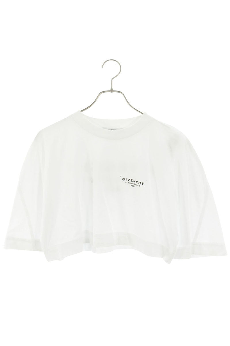 Givenchy 25AW Cropped Logo Print T-Shirt White Size S