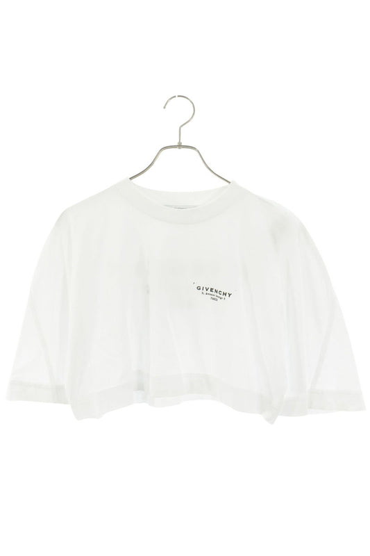 Givenchy 25AW Cropped Logo Print T-Shirt White Size S