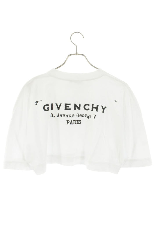 Givenchy 25AW Cropped Logo Print T-Shirt White Size S