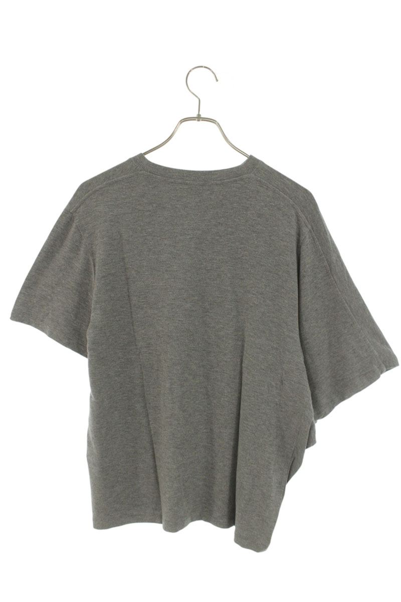Loewe Anagram Embroidered Asymmetrical T-Shirt Gray Size XS