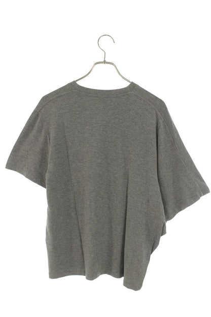 Loewe Anagram Embroidered Asymmetrical T-Shirt Gray Size XS