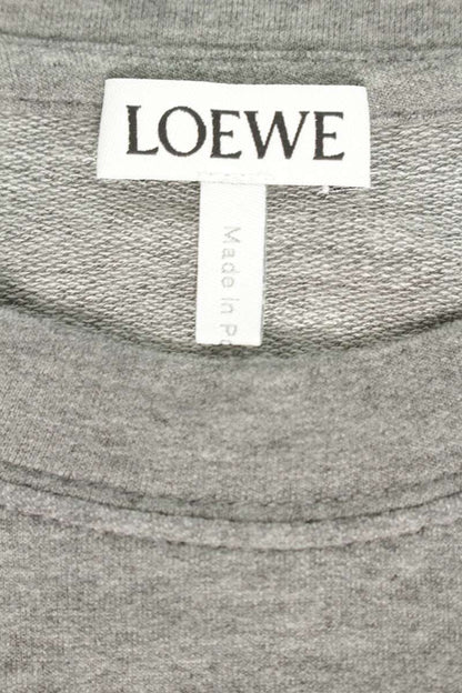 Loewe Anagram Embroidered Asymmetrical T-Shirt Gray Size XS