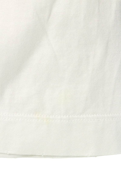 Prada White Cotton Cropped Logo Plate T-Shirt Size XS