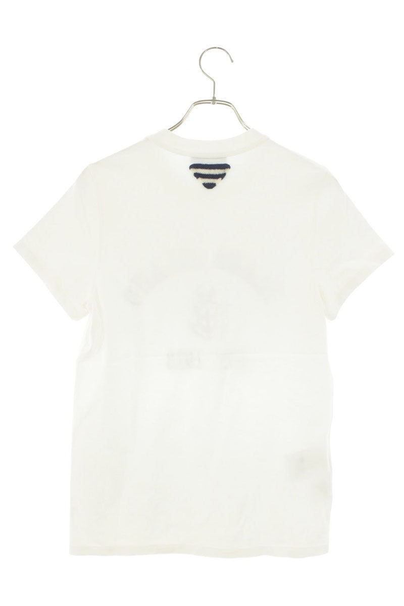 Prada Vintage Logo Print Knit Logo T-Shirt White Size L