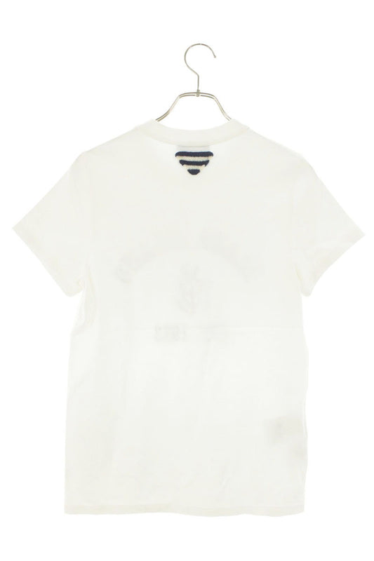 Prada Vintage Logo Print Knit Logo T-Shirt White Size L