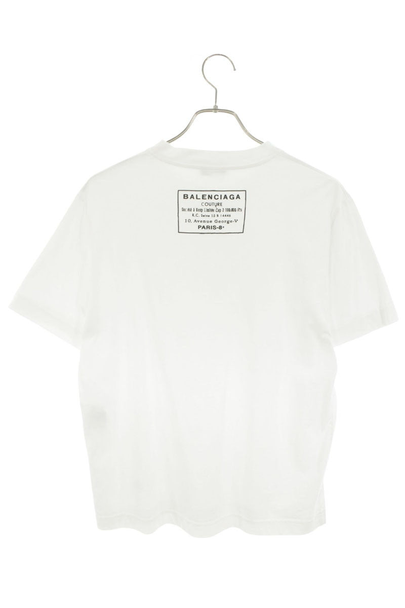 Balenciaga Back Logo T-Shirt White Size M