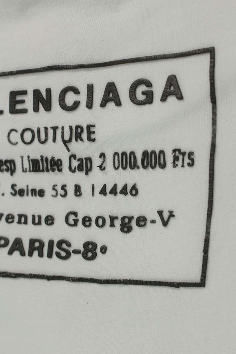 Balenciaga Back Logo T-Shirt White Size M