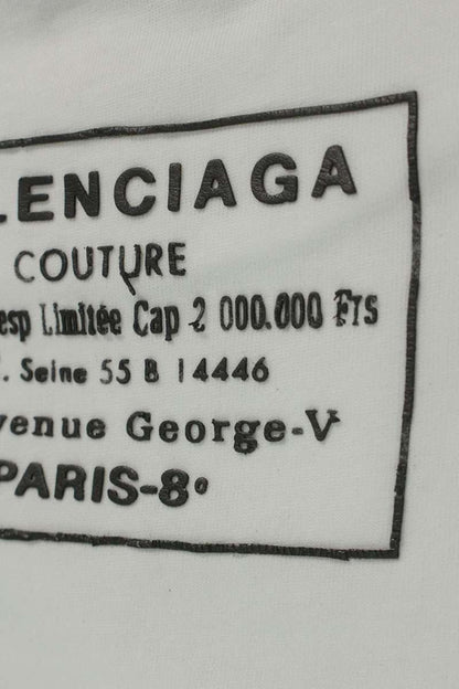 Balenciaga Back Logo T-Shirt White Size M
