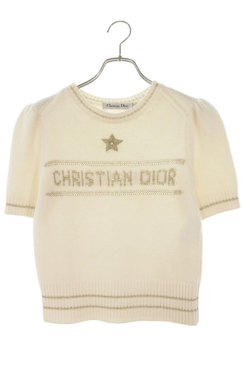 Dior Star Embroidered Knit T-Shirt Size 34