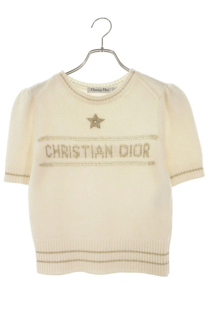 Dior Star Embroidered Knit T-Shirt Size 34