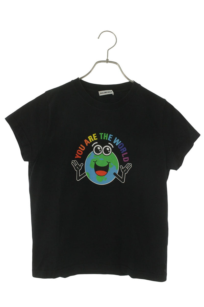 Balenciaga 19SS YOU ARE THE WORLDT Black Cotton Size M