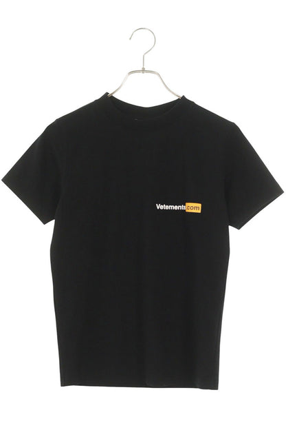 Vetements Front Logo T-Shirt Black Cotton Blend Size S