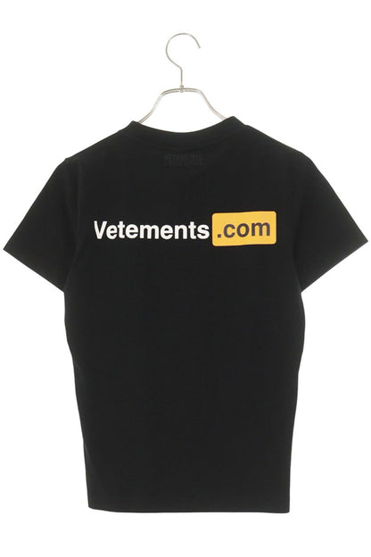 Vetements Front Logo T-Shirt Black Cotton Blend Size S