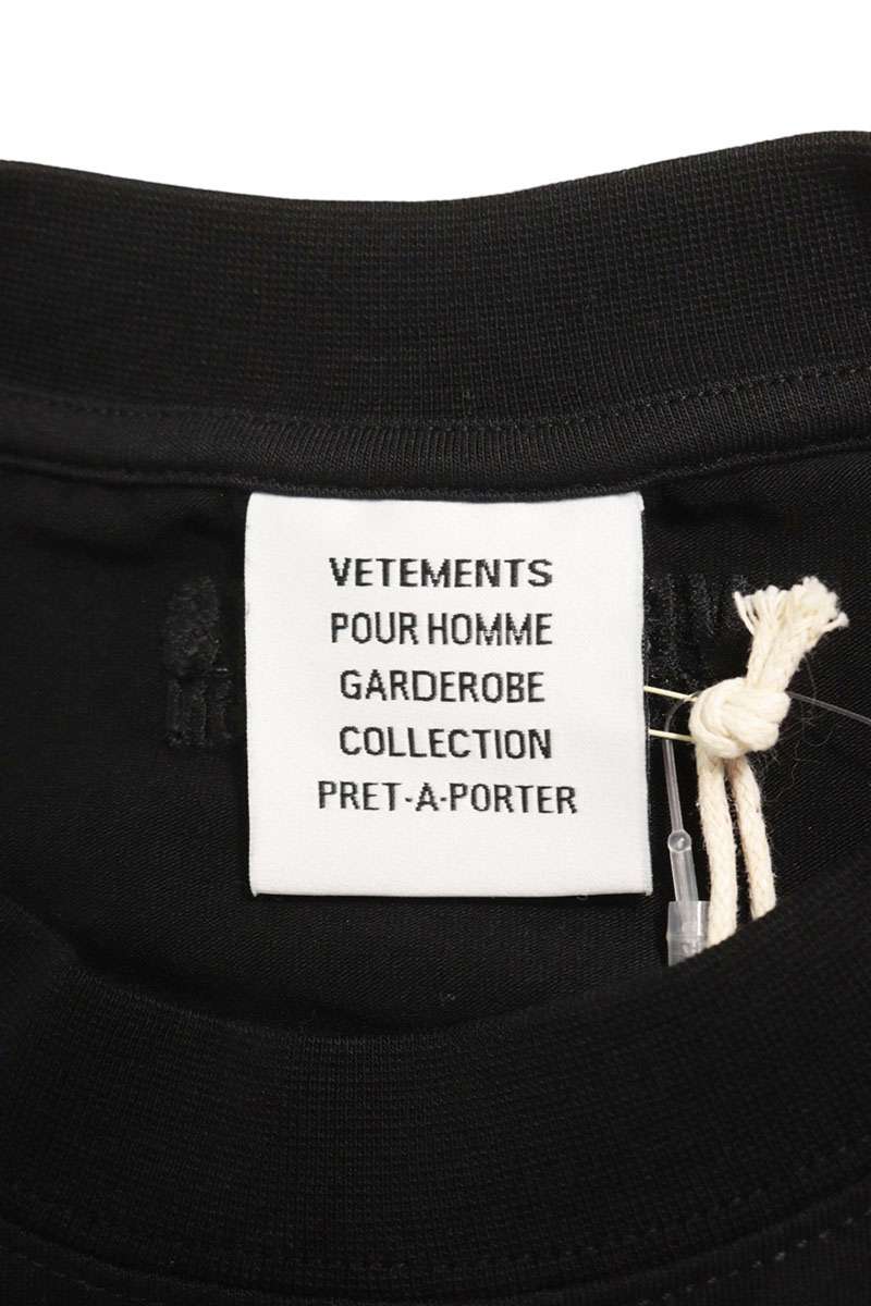 Vetements Front Logo T-Shirt Black Cotton Blend Size S