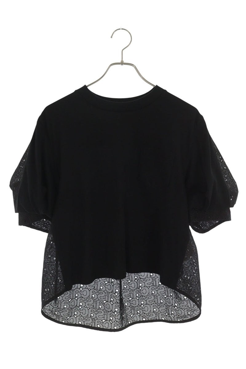 Sacai Black All-Over Back Logo Cotton T-Shirt Size 1