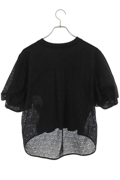 Sacai Black All-Over Back Logo Cotton T-Shirt Size 1