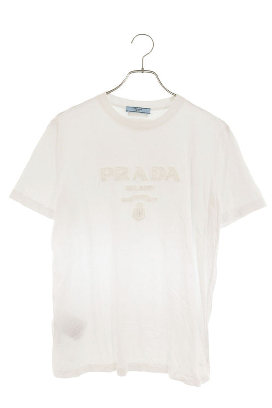 Prada White Front Patch Logo T-Shirt Size S