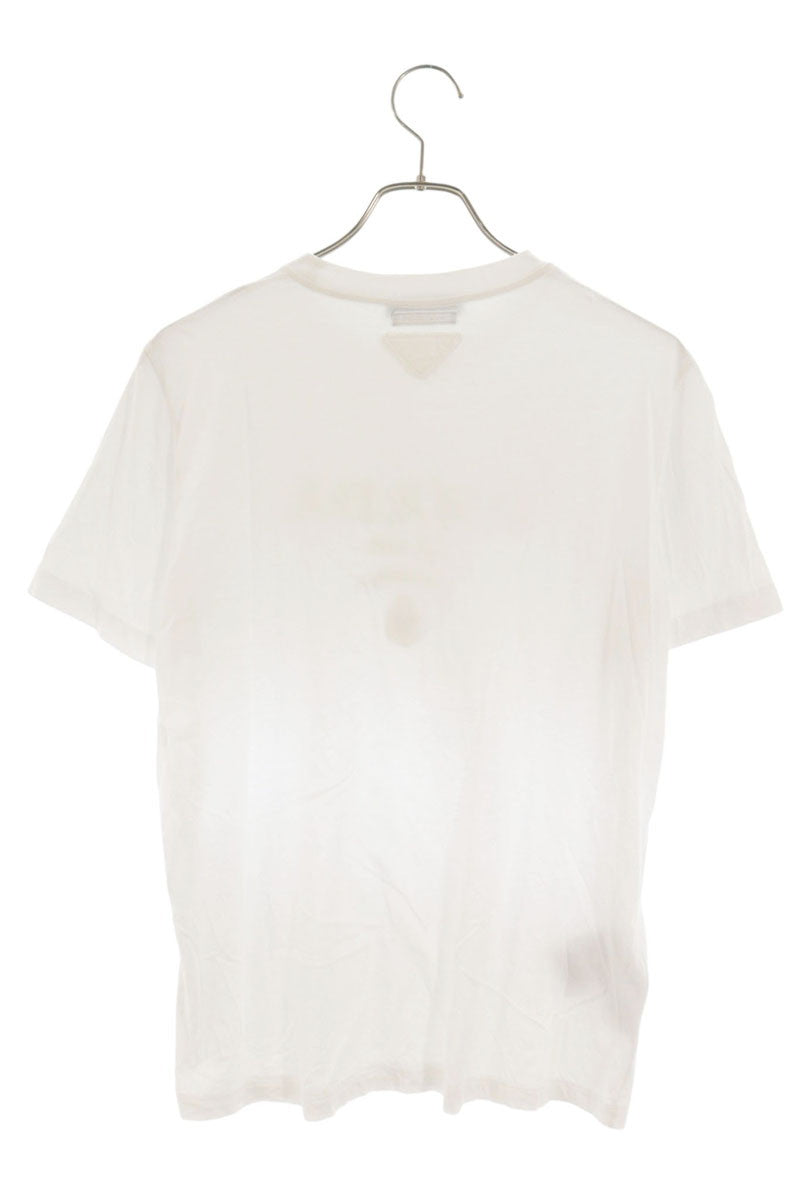 Prada White Front Patch Logo T-Shirt Size S