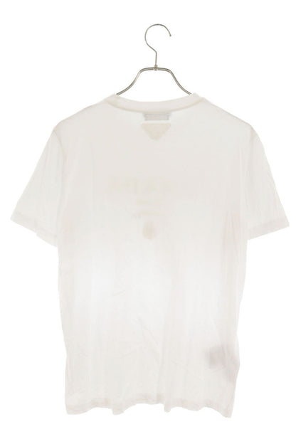 Prada White Front Patch Logo T-Shirt Size S