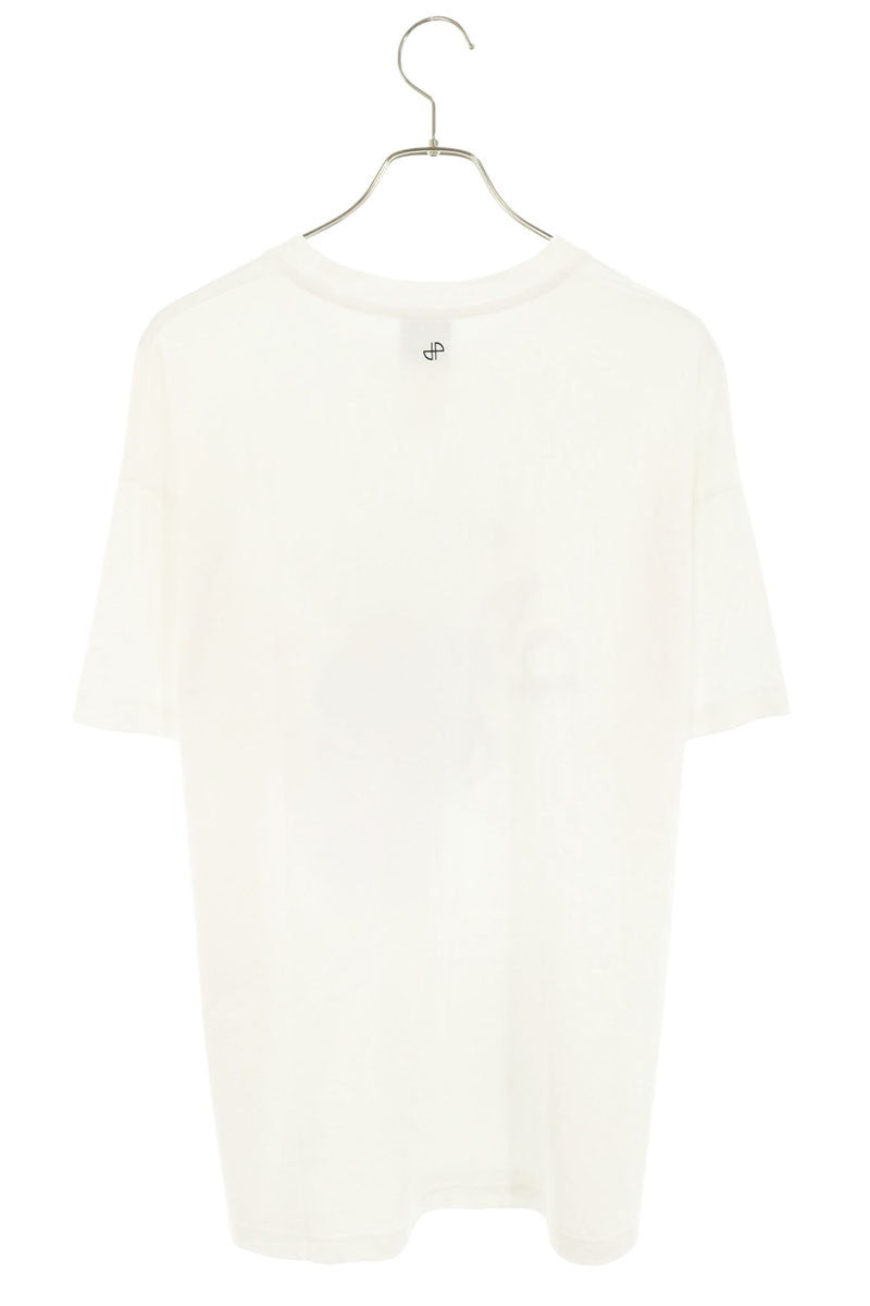 Patou Front Print Crewneck T-Shirt White & Purple Size S