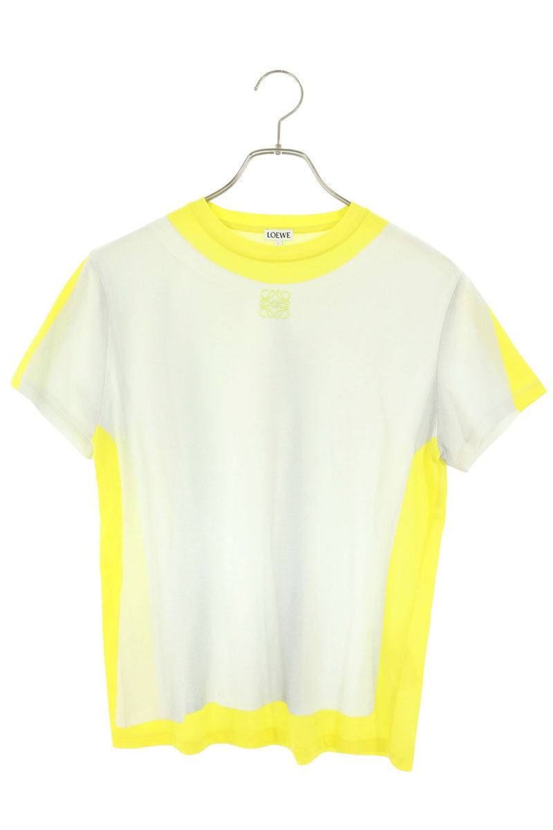 Loewe Anagram Embroidery T-Shirt Grey/Yellow Size XS
