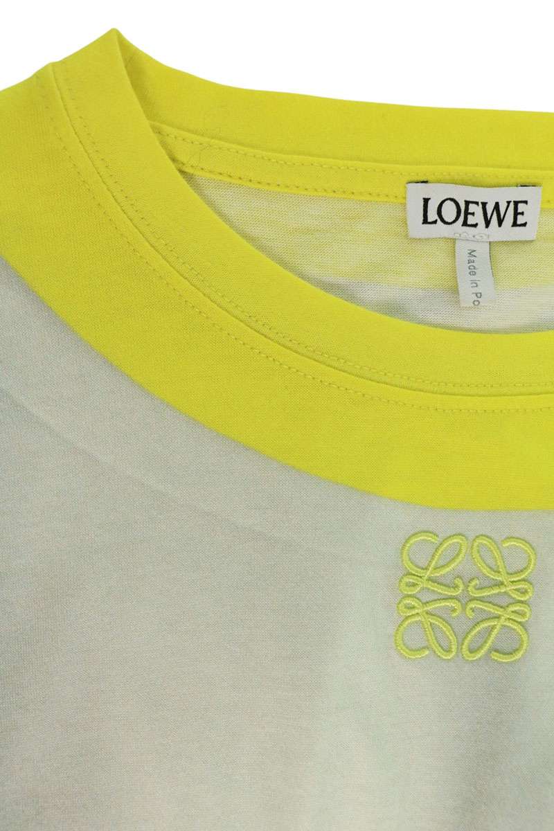 Loewe Anagram Embroidery T-Shirt Grey/Yellow Size XS