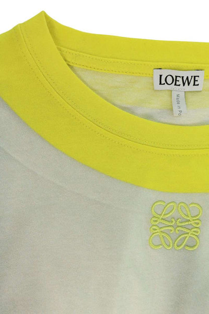 Loewe Anagram Embroidery T-Shirt Grey/Yellow Size XS