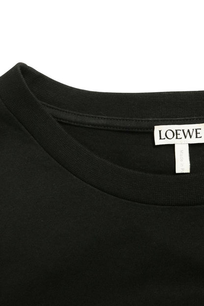 Loewe Anagram Embroidery Cropped T-Shirt Black Size XS