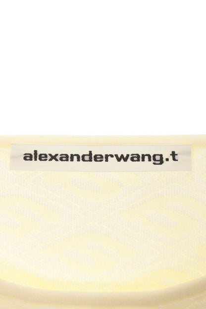 T by Alexander Wang All-Over Pattern Cropped T-Shirt Size M