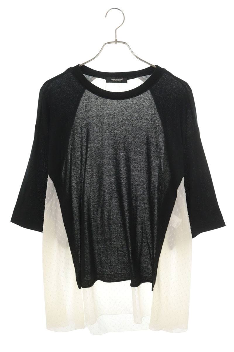 Undercover 26SS Georgette Panel T-Shirt Black/White Size 1