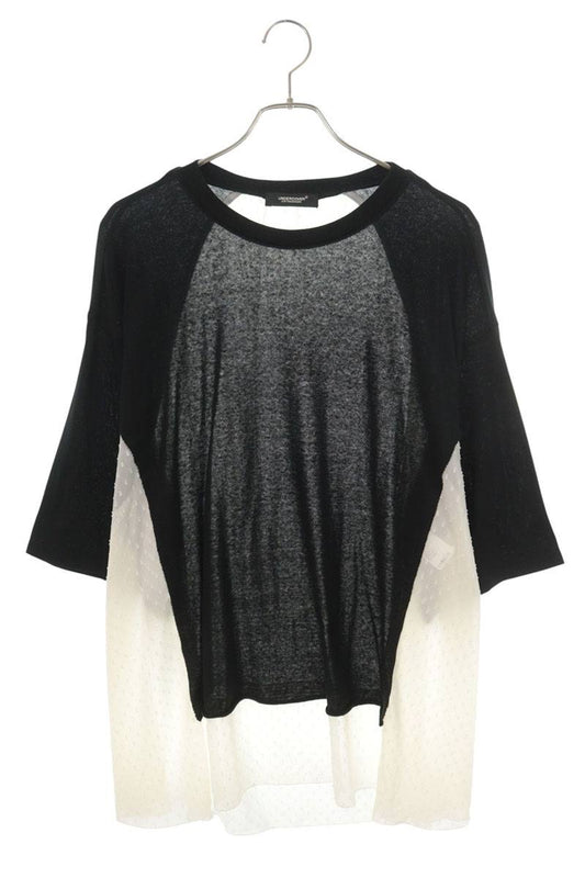 Undercover 26SS Georgette Panel T-Shirt Black/White Size 1