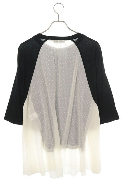 Undercover 26SS Georgette Panel T-Shirt Black/White Size 1