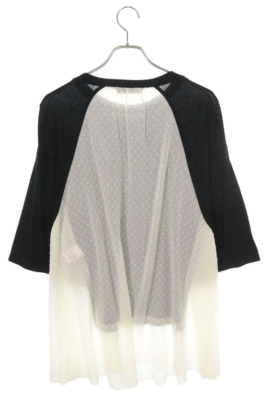 Undercover 26SS Georgette Panel T-Shirt Black/White Size 1