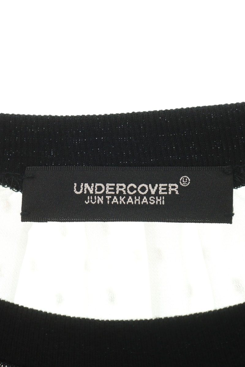 Undercover 26SS Georgette Panel T-Shirt Black/White Size 1