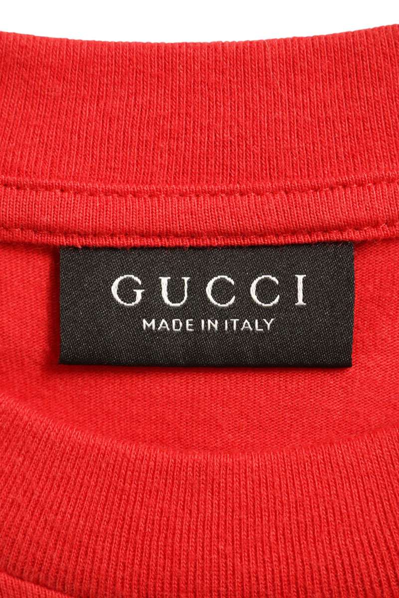 Gucci Red GG Logo Print T-Shirt 26SS Size S