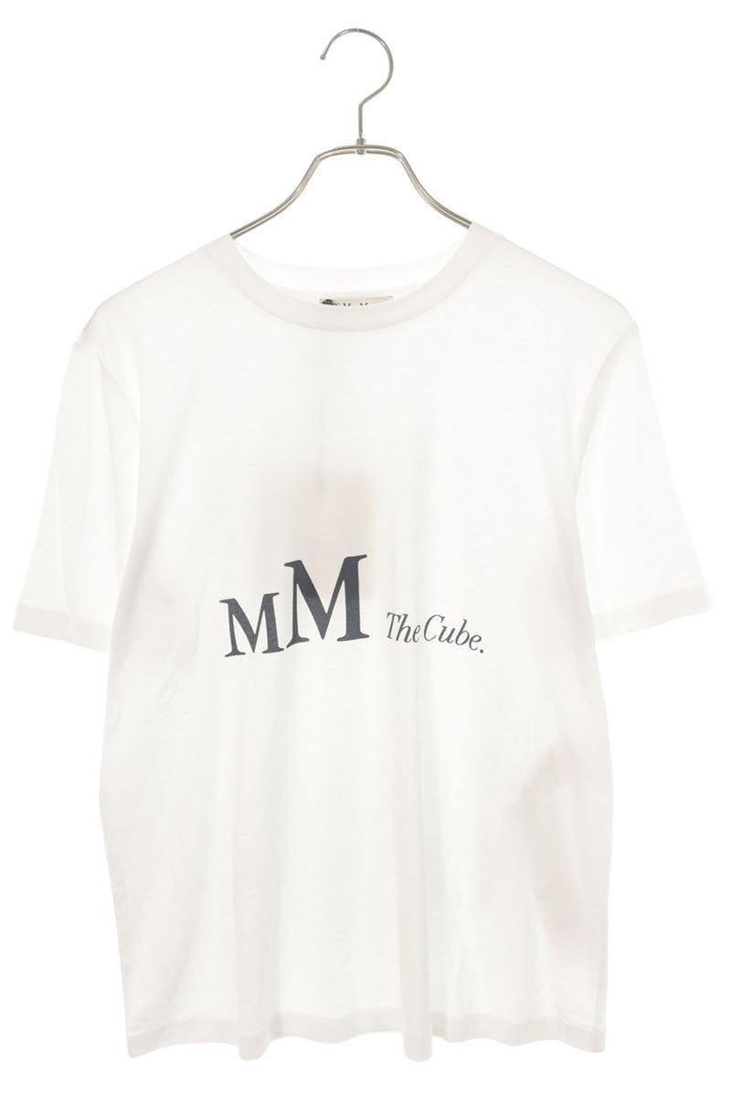 Vintage Logo Print White Cotton T-Shirt Size S