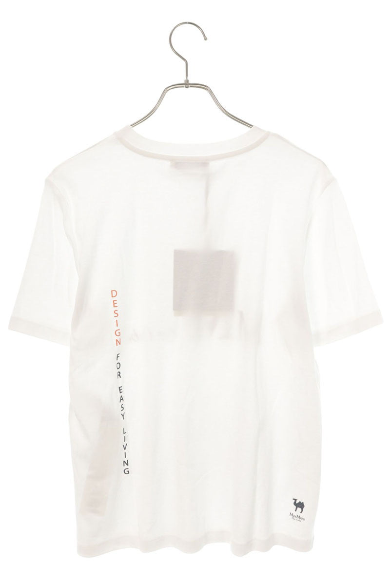 Vintage Logo Print White Cotton T-Shirt Size S