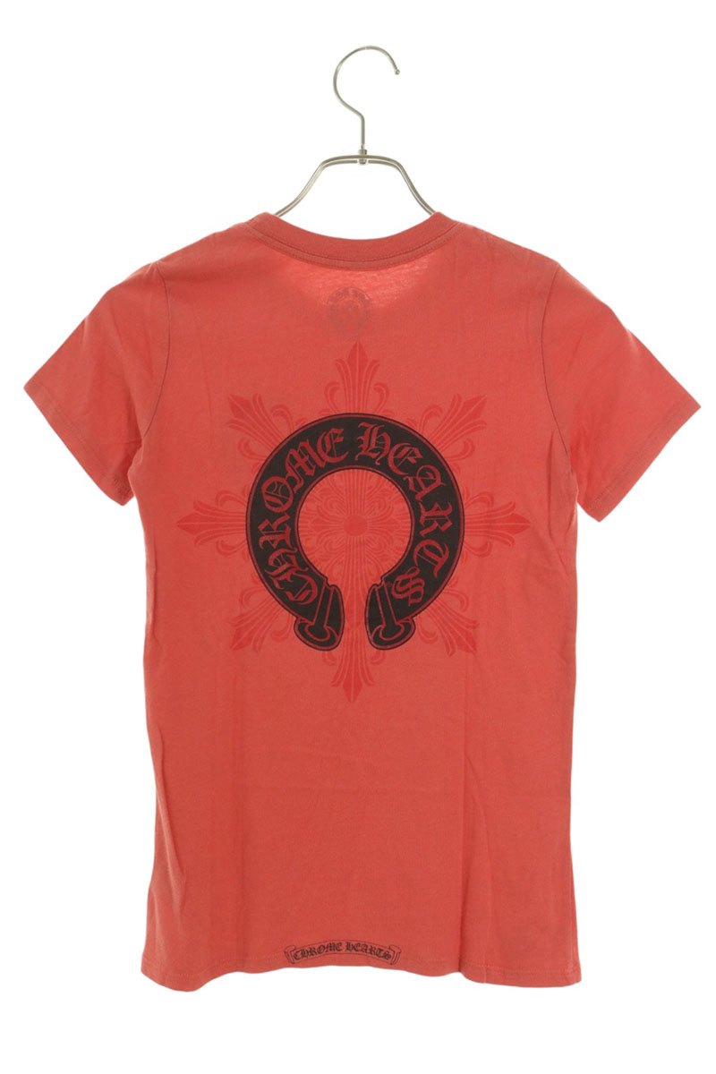 Chrome Hearts Red Horseshoe Back Print T-Shirt Size S