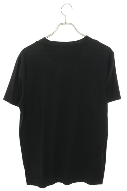 FENDI Line Design Cotton T-Shirt Black Size S