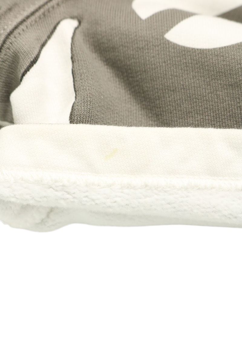 miumiu Logo Print Cropped Sweatshirt Gray/White Size XS