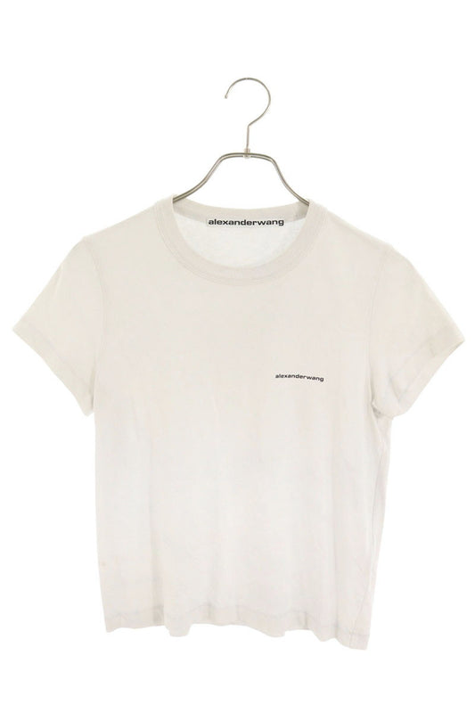 ALEXANDER WANG Cotton Logo Print T-Shirt White Size XS