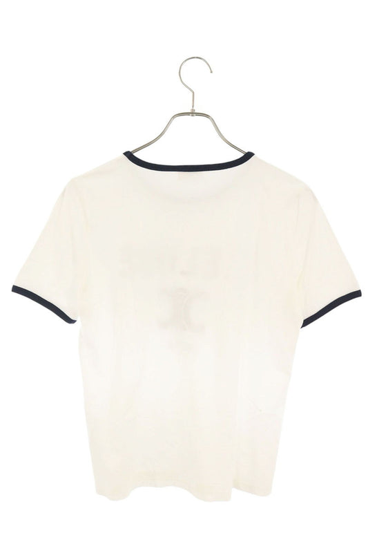 CELINE Triomphe Ringer Cotton T-Shirt Size S